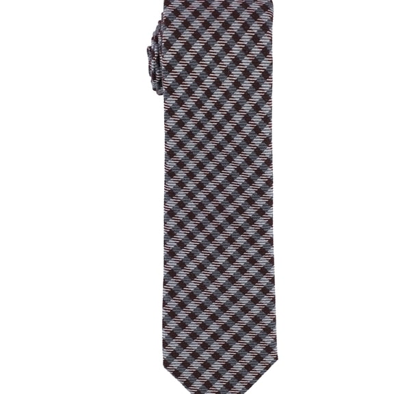 bar III Mens Plaid Self-tied Necktie, Grey, One Size
