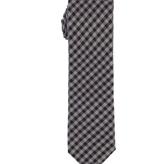 bar III Mens Plaid Self-tied Necktie, Grey, One Size
