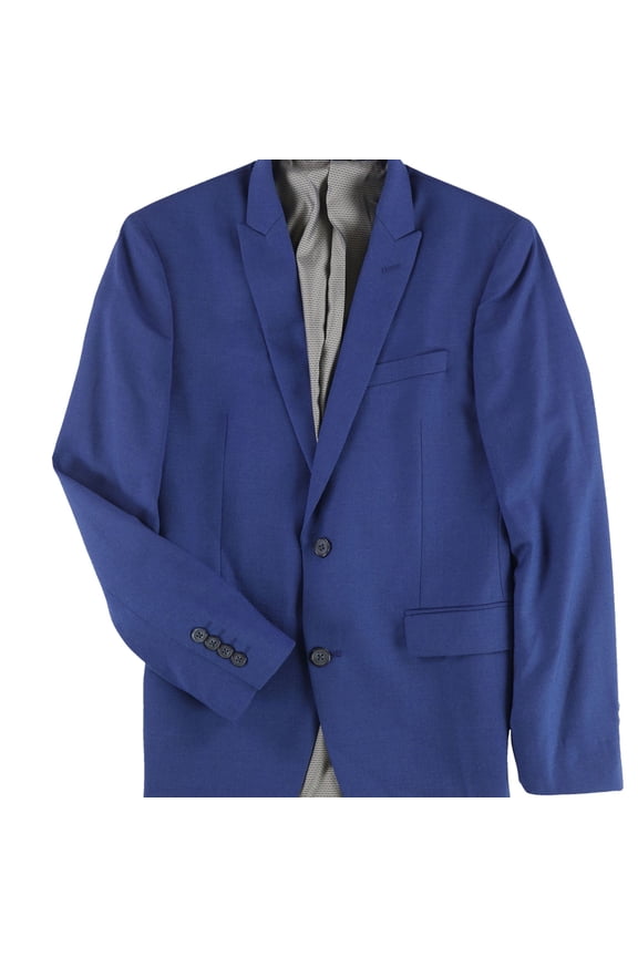 Mens Professional Two Button Blazer Jacket, Blue, 36 Short