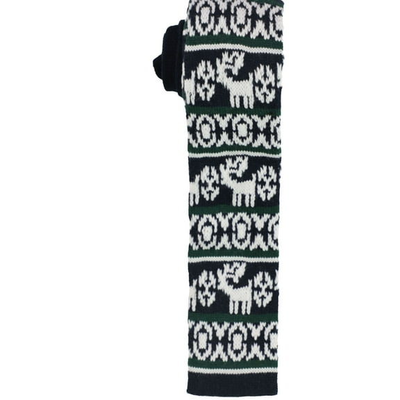 bar III Mens Reindeer Self-tied Necktie, Green, One Size