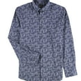 thumbnail image 1 of bar III Mens Slim Fit Camo Button Down Dress Shirt, Blue, 15.5" Neck 34"-35" Sleeve, 1 of 2