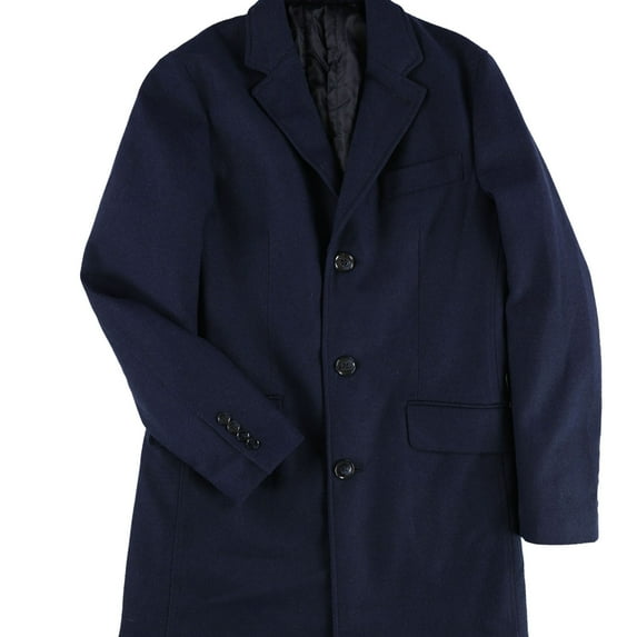bar III Mens Slim Fit Overcoat Dress, Blue, 42 Regular