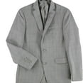 thumbnail image 1 of bar III Mens Slim Fit Plaid Two Button Blazer Jacket, Grey, 38 Long, 1 of 2