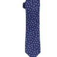 thumbnail image 1 of bar III Mens Stirrup-Print Self-tied Necktie, Blue, Classic (57 To 59 in.), 1 of 2