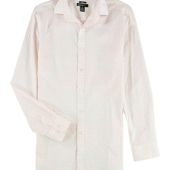 bar III Mens Stretch Twill Button Down Dress Shirt, Pink, 14.5" Neck 32"-33" Sleeve