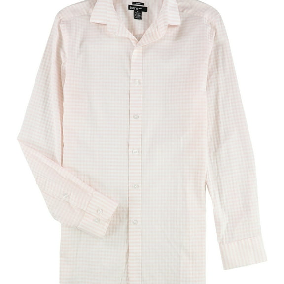bar III Mens Stretch Twill Button Down Dress Shirt, Pink, 14.5" Neck 32"-33" Sleeve