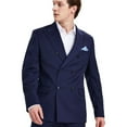 thumbnail image 1 of bar III Mens Striped Coat, Blue, 36 Short, 1 of 1