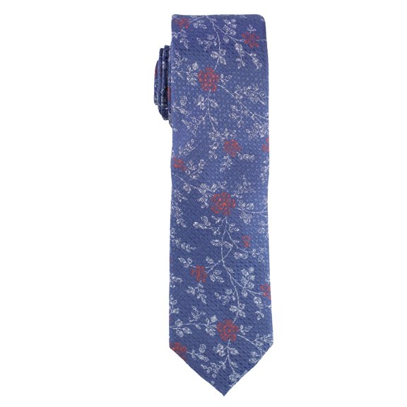 bar III Mens Takoma Floral Self-tied Necktie, Blue, One Size