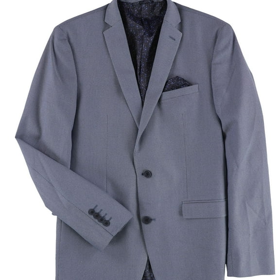 bar III Mens Textured Sport Coat, Blue, 40 Regular