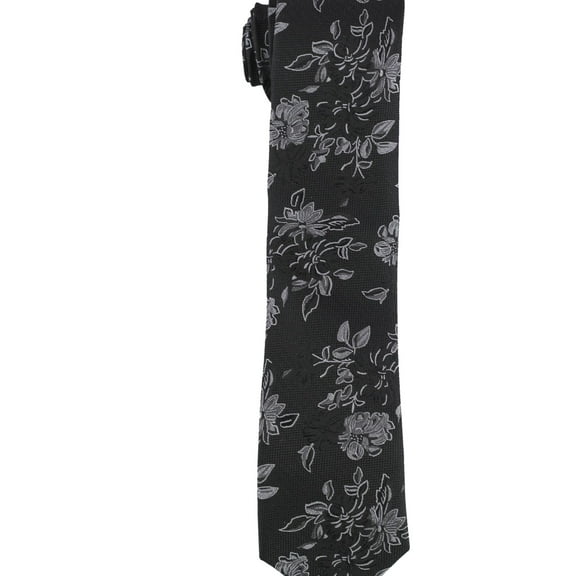 bar III Mens Twinbrook Self-tied Necktie, Black, One Size