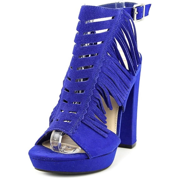 bar III Nero Fringe Dress Sandals - Cobalt