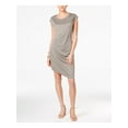 thumbnail image 1 of bar III Womens Asymmetrical Bodycon Dress, Grey, Small, 1 of 4