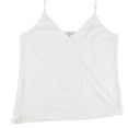 thumbnail image 1 of bar III Womens Asymmetrical Knit Blouse, White, Medium, 1 of 2
