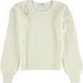 thumbnail image 1 of bar III Womens Balloon Sleeve Pullover Sweater, White, XX-Large, 1 of 2