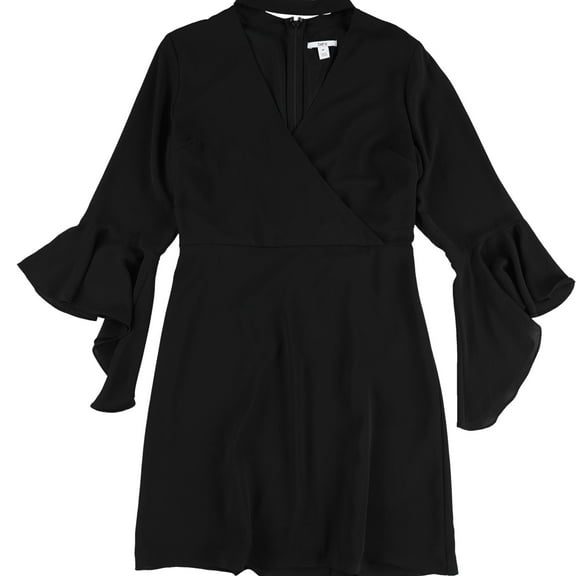 bar III Womens Bell Sleeve A-line Dress, Black, Medium