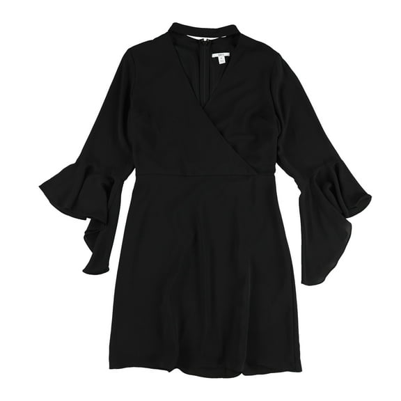 bar III Womens Bell Sleeve A-line Dress, Black, X-Large
