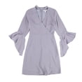 thumbnail image 1 of bar III Womens Bell Sleeve A-line Dress, Purple, X-Small, 1 of 2