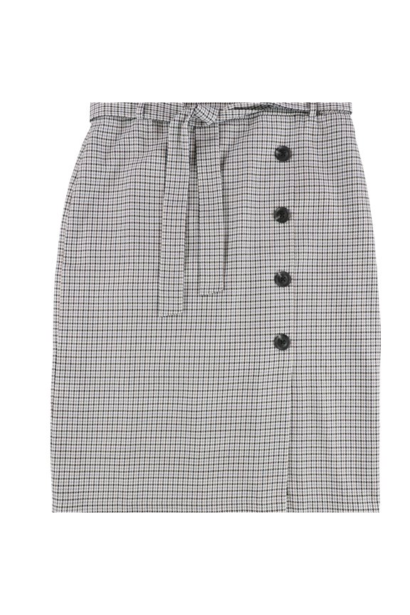 Womens Belted Midi Skirt, Multicoloured, 8