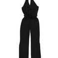 thumbnail image 1 of bar III Womens Belted Wide-Leg Jumpsuit, Black, 2, 1 of 2
