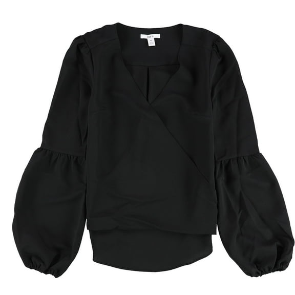 bar III Womens Blouson Sleeve Knit Blouse, Black, Medium
