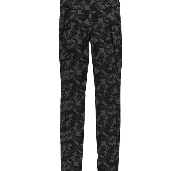 bar III Womens Camouflage Casual Leggings, Black, X-Small