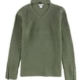 thumbnail image 1 of bar III Womens Choker-Neck Pullover Sweater, Green, XX-Small, 1 of 2