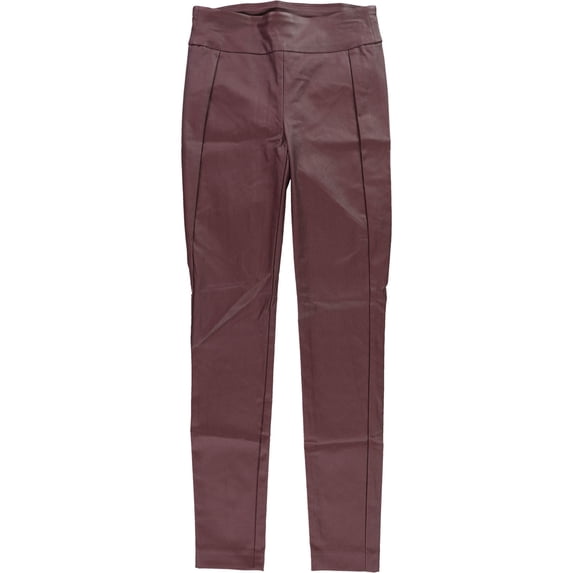 bar III Womens Coated Casual Leggings, Purple, X-Small