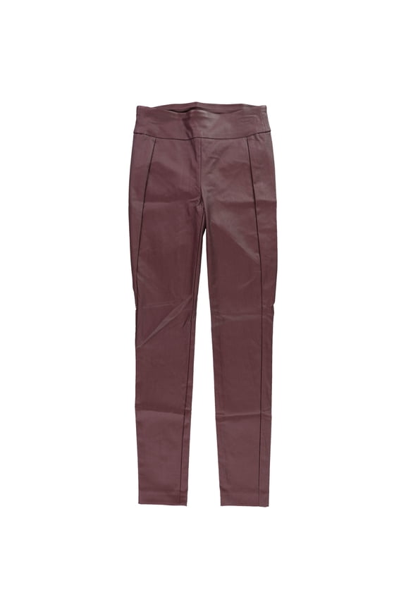 Womens Coated Casual Leggings, Purple, X-Small