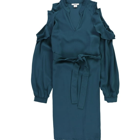 bar III Womens Cold-Shoulder A-line Dress, Blue, Small