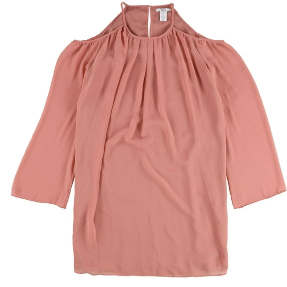 bar III Womens Cold Shoulder A-line Dress, Pink, X-Small