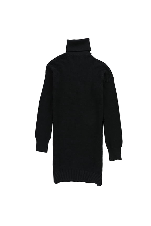 Womens Cold Shoulder Pullover Sweater, Black, X-Large