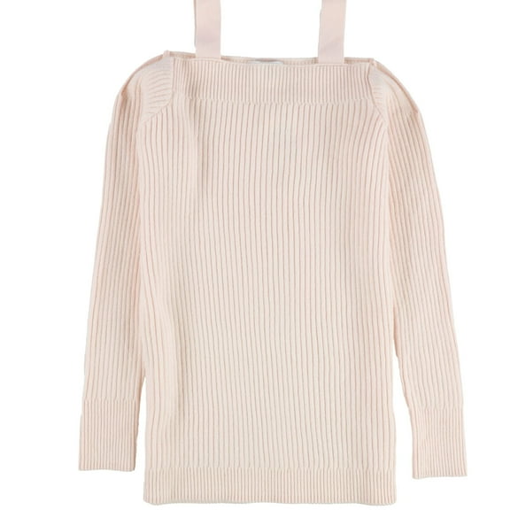 bar III Womens Cold-Shoulder Pullover Sweater, Pink, Medium