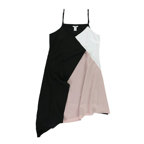bar III Womens Colorblocked Slip Dress, Multicoloured, Medium