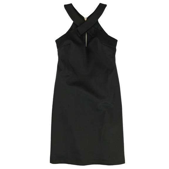 bar III Womens Cross Front Fit & Flare Dress, Black, XX-Small