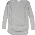 thumbnail image 1 of bar III Womens Curved Hem Knit Sweater, Grey, X-Small, 1 of 2