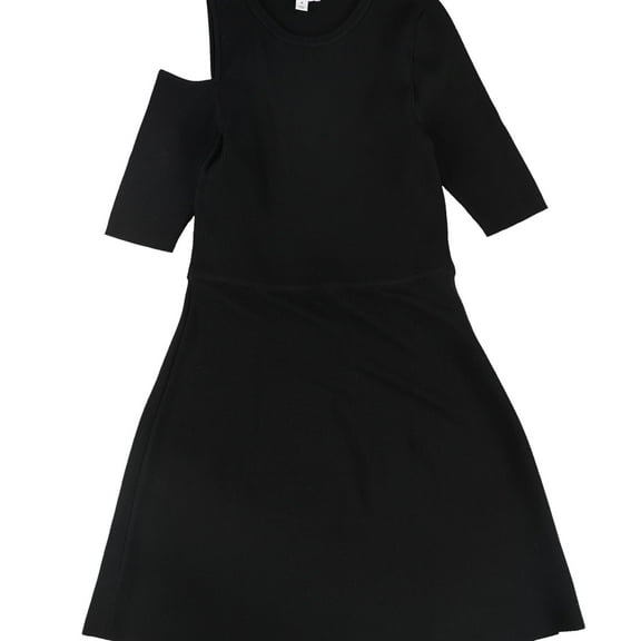 bar III Womens Cutout A-line Dress, Black, XX-Small