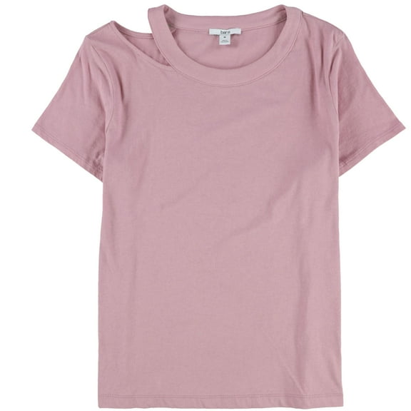 bar III Womens Cutout Basic T-Shirt, Pink, Small