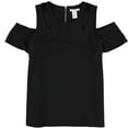 thumbnail image 1 of bar III Womens Cutout Off the Shoulder Blouse, Black, XX-Small, 1 of 2