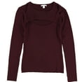 thumbnail image 1 of bar III Womens Cutout Ribbed Pullover Sweater, Red, XX-Large, 1 of 1