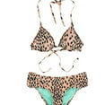 thumbnail image 1 of bar III Womens Dalmation Side Tab 2 Piece Bikini, Orange, X-Small, 1 of 2