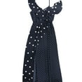 thumbnail image 1 of bar III Womens Dot Maxi Dress, Blue, Small, 1 of 2