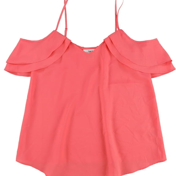 bar III Womens Draped Knit Blouse, Pink, XX-Small