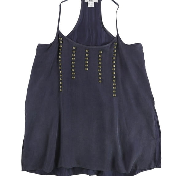 bar III Womens Embellished Racerback Tank Top, Grey, XX-Small