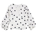 thumbnail image 1 of bar III Womens Faux Wrap Blouse, White, XX-Small, 1 of 2