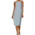 thumbnail image 1 of bar III Womens Faux-Wrap Shift Dress, Grey, XX-Small, 1 of 2