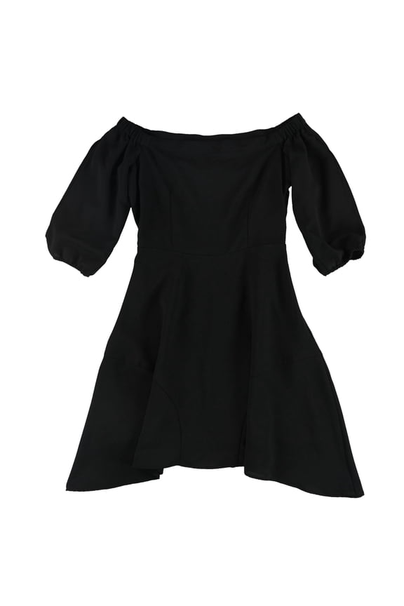 Womens Fit & Flare A-line Dress, Black, 0