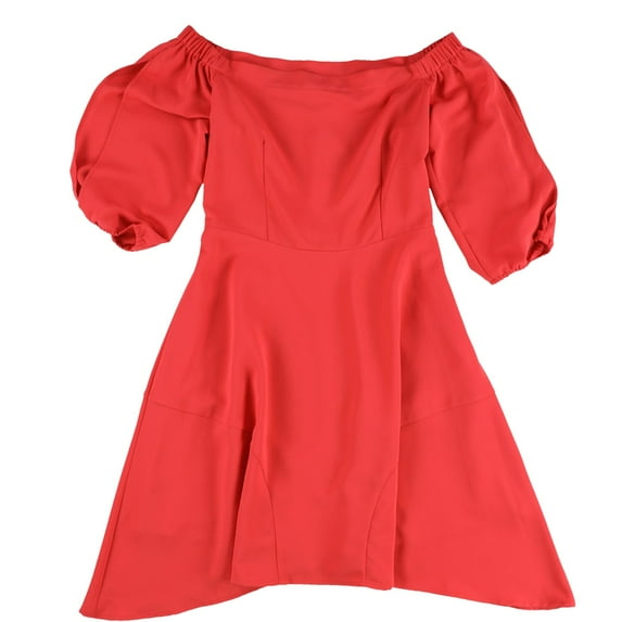 bar III Womens Fit & Flare A-line Dress, Red, 10