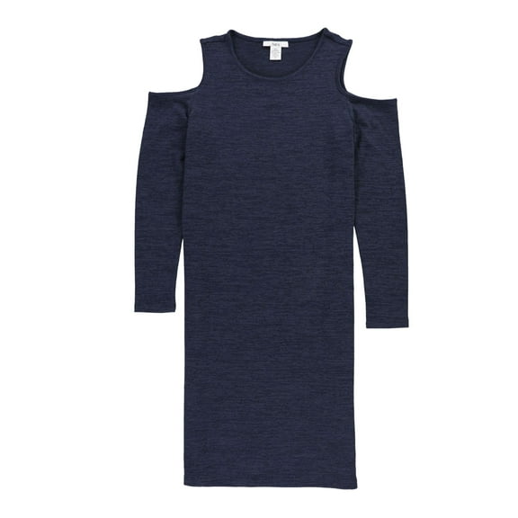 bar III Womens Heathered Sheath Dress, Blue, X-Large