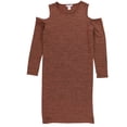 thumbnail image 1 of bar III Womens Heathered Sheath Dress, Orange, Medium, 1 of 2