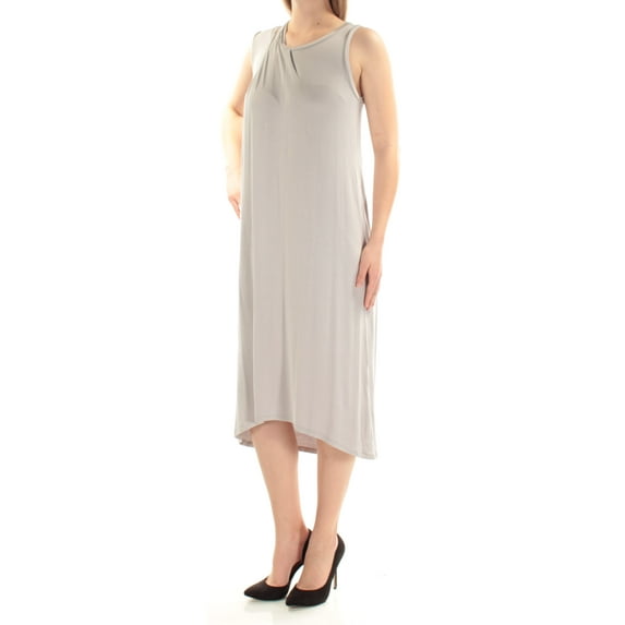 bar III Womens Hi-Lo Shift Dress, Grey, X-Small